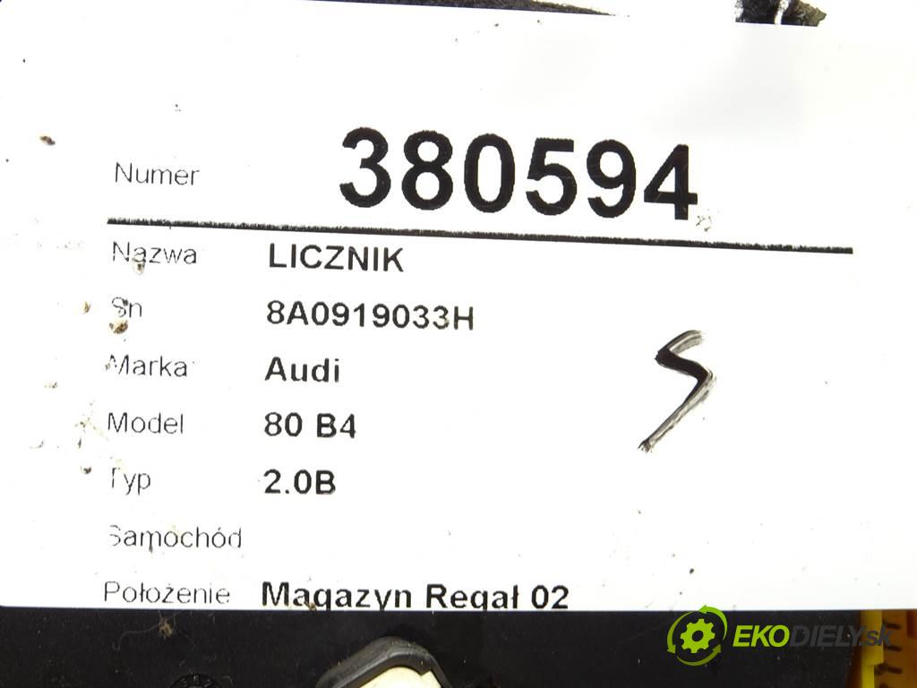 Audi 80 B4    2.0B  Prístrojovka 8A0919033H (Prístrojové dosky, displeje)