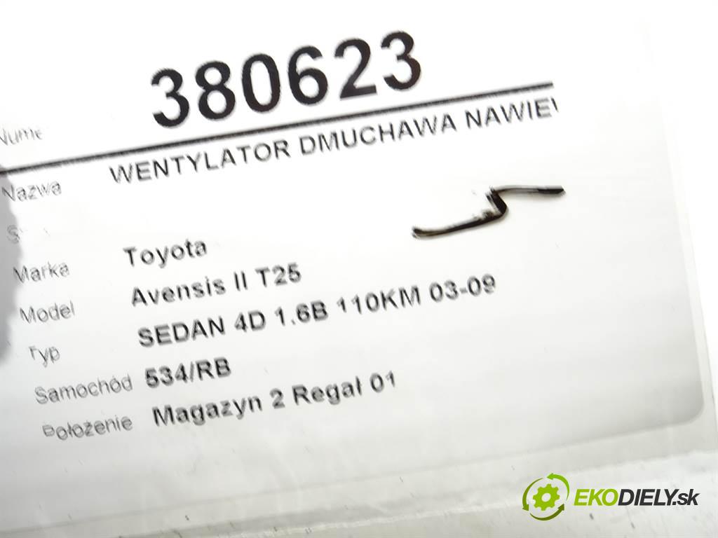 Toyota Avensis II T25  2003 110KM SEDAN 4D 1.6B 110KM 03-09 1600 Ventilátor ventilátor kúrenia 0130101601 (Ventilátory kúrenia)