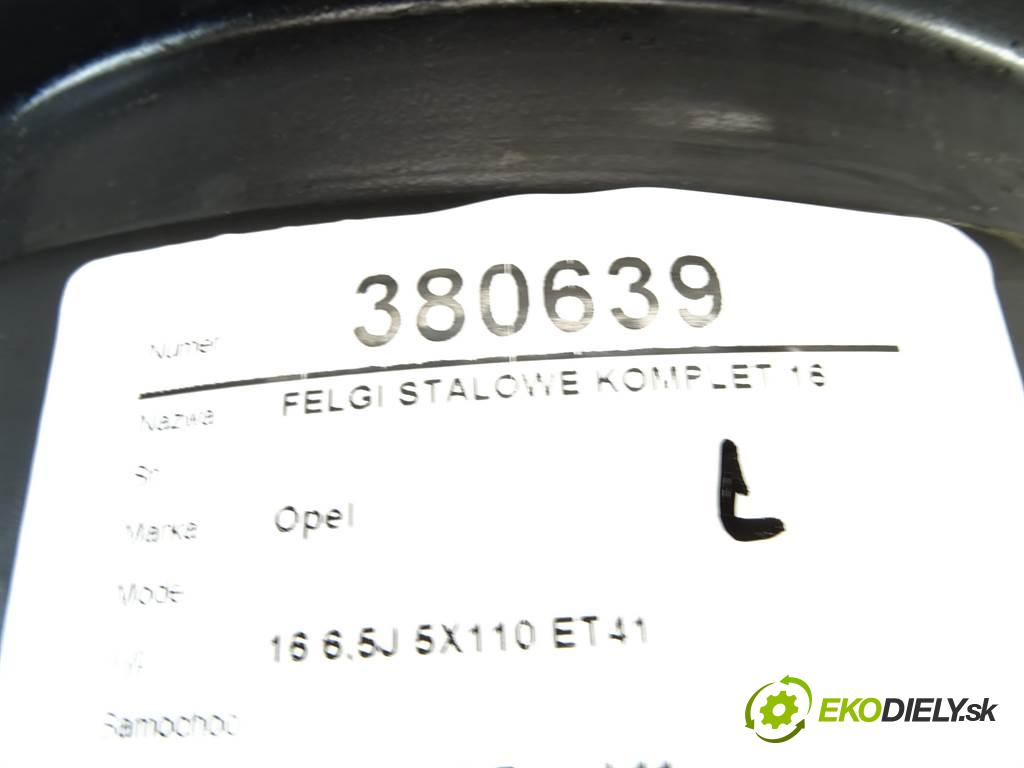 Opel     16 6,5J 5X110 ET41  disky plechové 16  (Plechové)