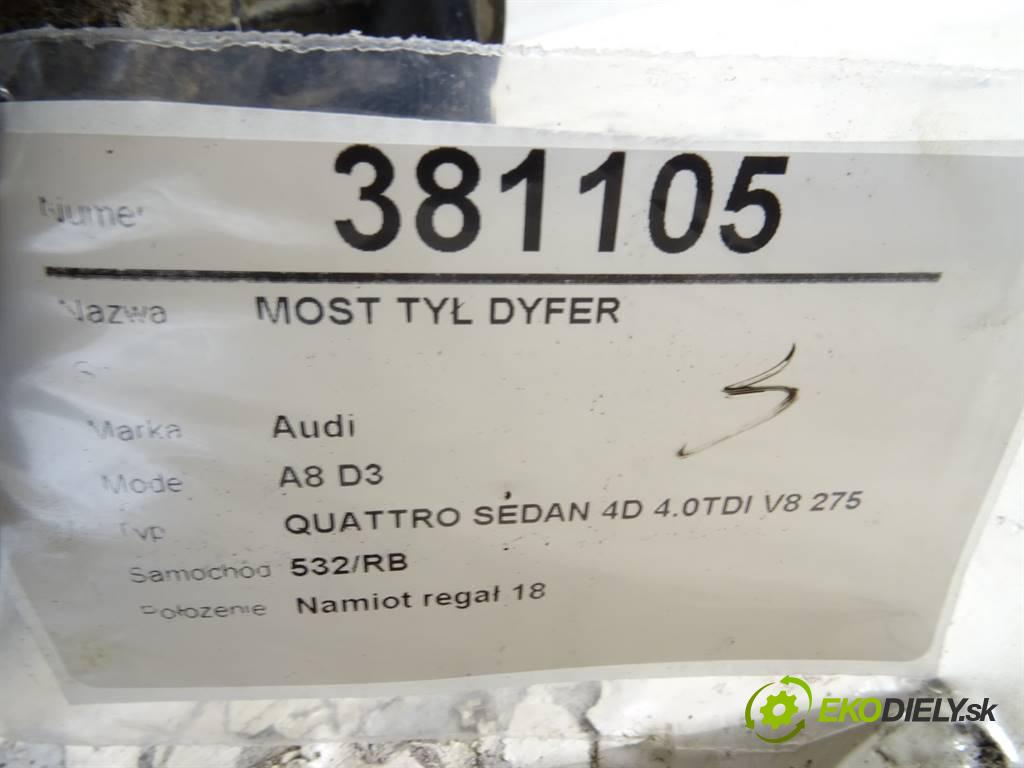 Audi A8 D3  2003 275KM QUATTRO SEDAN 4D 4.0TDI V8 275KM 02-09 4000 Most zadní část diferenciál  (Zadní)