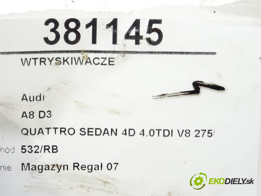 Audi A8 D3  2003 275KM QUATTRO SEDAN 4D 4.0TDI V8 275KM 02-09 4000 vstřikovací ventily 0445110158