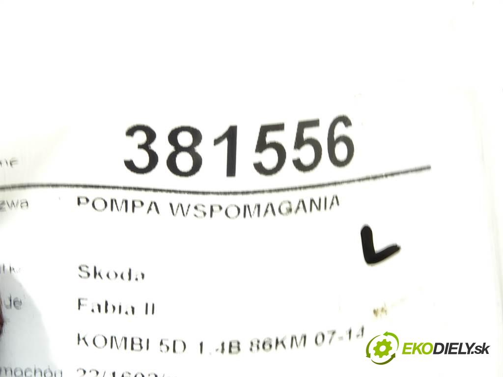 Skoda Fabia II  2008 63 kW KOMBI 5D 1.4B 86KM 07-14 1400 Pumpa servočerpadlo 6Q0423156AB (Servočerpadlá, pumpy riadenia)