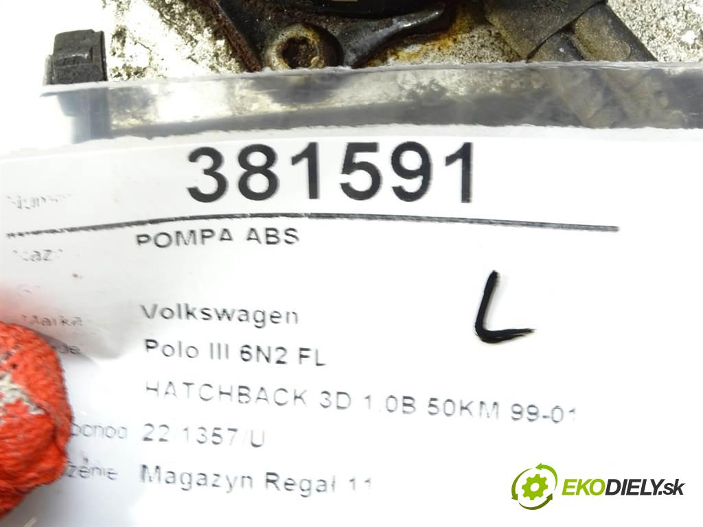 Volkswagen Polo III 6N2 FL  2000 37 kW HATCHBACK 3D 1.0B 50KM 99-01 1000 Pumpa ABS 6X0907379B (Pumpy ABS)