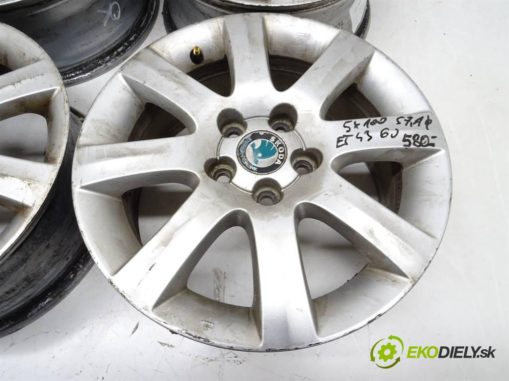 Skoda     15 6J 5X100 ET43  disky hliníkové 15  (Hliníkové)