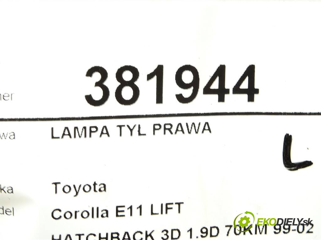 Toyota Corolla E11 LIFT  2000 51KW HATCHBACK 3D 1.9D 70KM 99-02 1867 Svetlo zad pravá  (Ostatné)