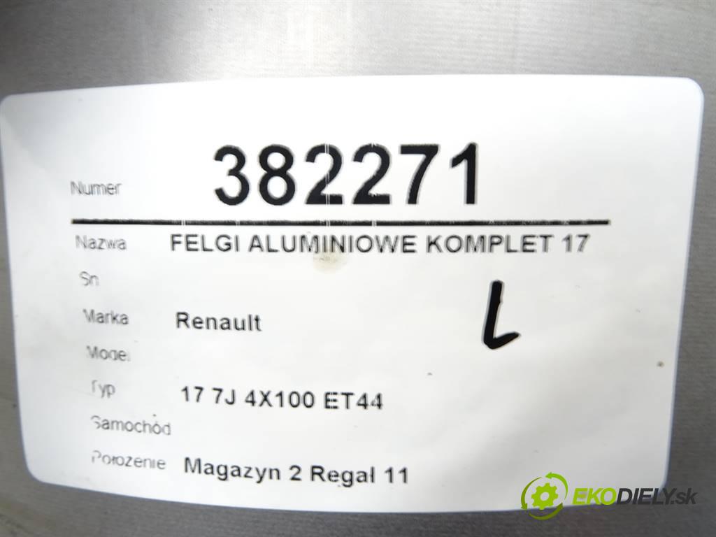Renault     17 7J 4X100 ET44  disky hliníkové 17  (Hliníkové)