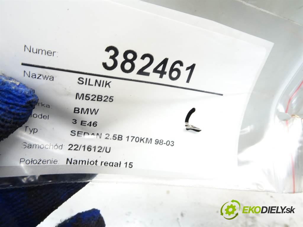 BMW 3 E46  1998 125 kW SEDAN 2.5B 170KM 98-03 2500 Motor M52B25 (Motory (kompletné))