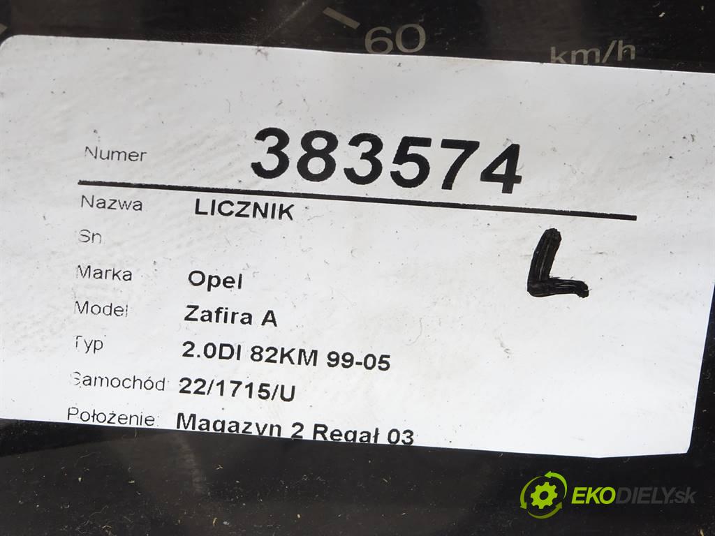 Opel Zafira A  2001 74 kW 2.0DI 82KM 99-05 2000 Prístrojovka 09228757 (Prístrojové dosky, displeje)
