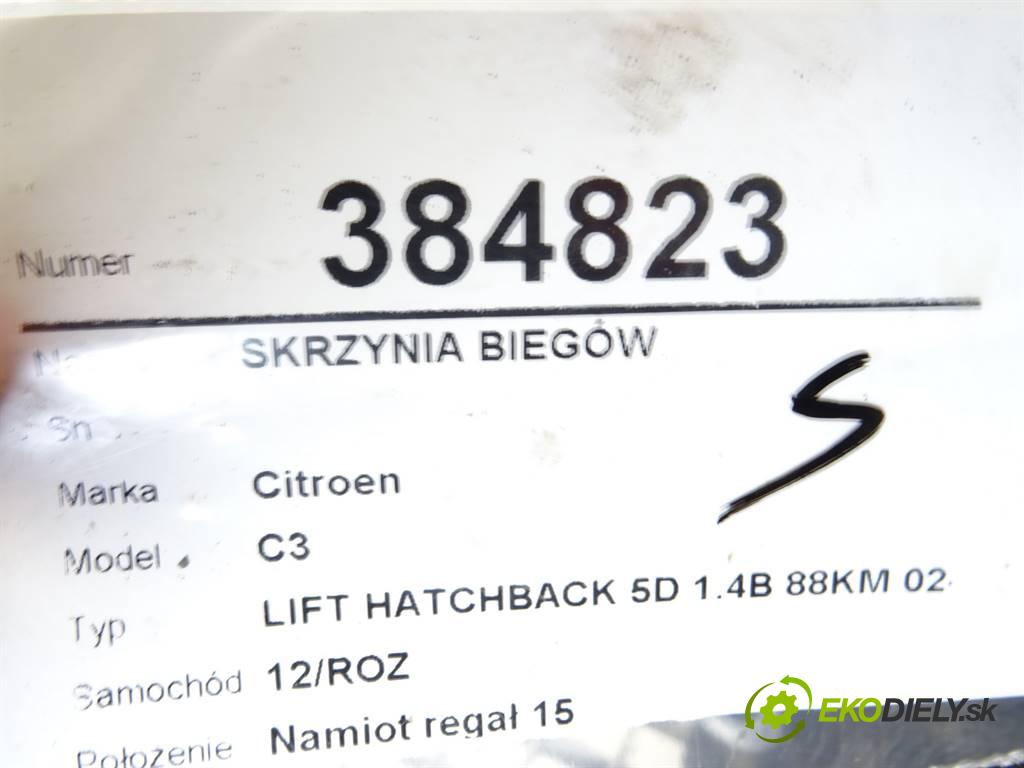 Citroen C3  2009 65 kW LIFT HATCHBACK 5D 1.4B 88KM 02-09 1400 Prevodovka  (Prevodovky)