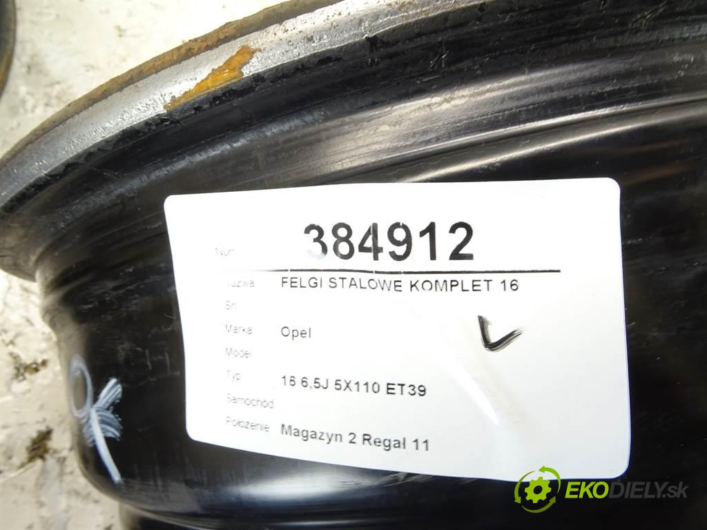 Opel     16 6,5J 5X110 ET39  disky plechové 16  (Plechové)