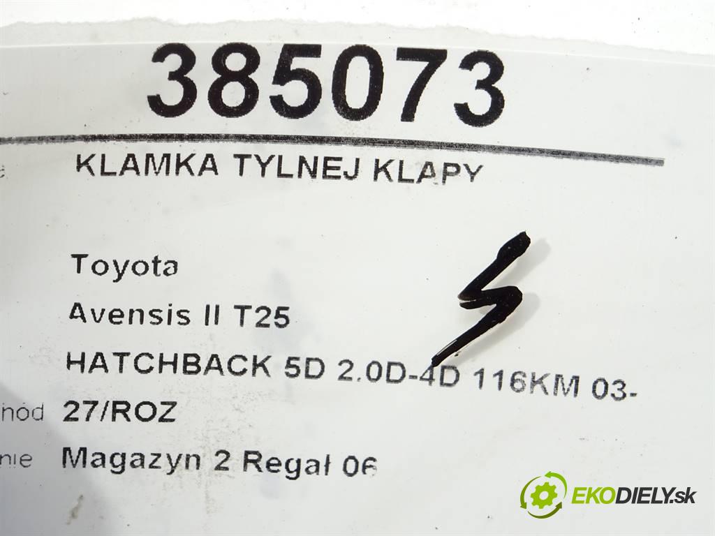 Toyota Avensis II T25  2003 85 kW HATCHBACK 5D 2.0D-4D 116KM 03-09 2000 klika zadní část dveří 15A563