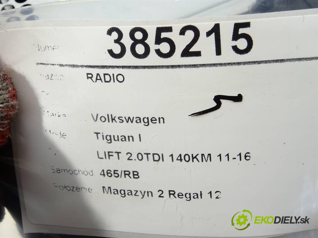 Volkswagen Tiguan I  2014 103 kW LIFT 2.0TDI 140KM 11-16 2000 RADIO 3C8035279Q (Audio zariadenia)
