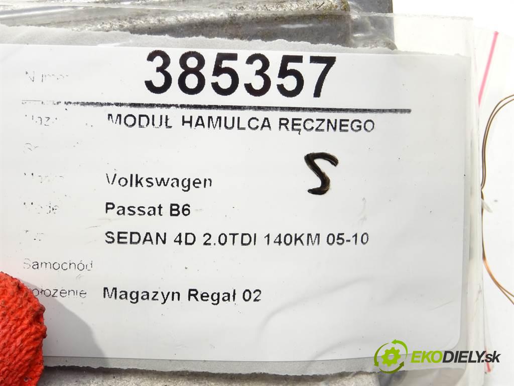 Volkswagen Passat B6    SEDAN 4D 2.0TDI 140KM 05-10  Modul brzdy ručnej brzdy 3C0907801B