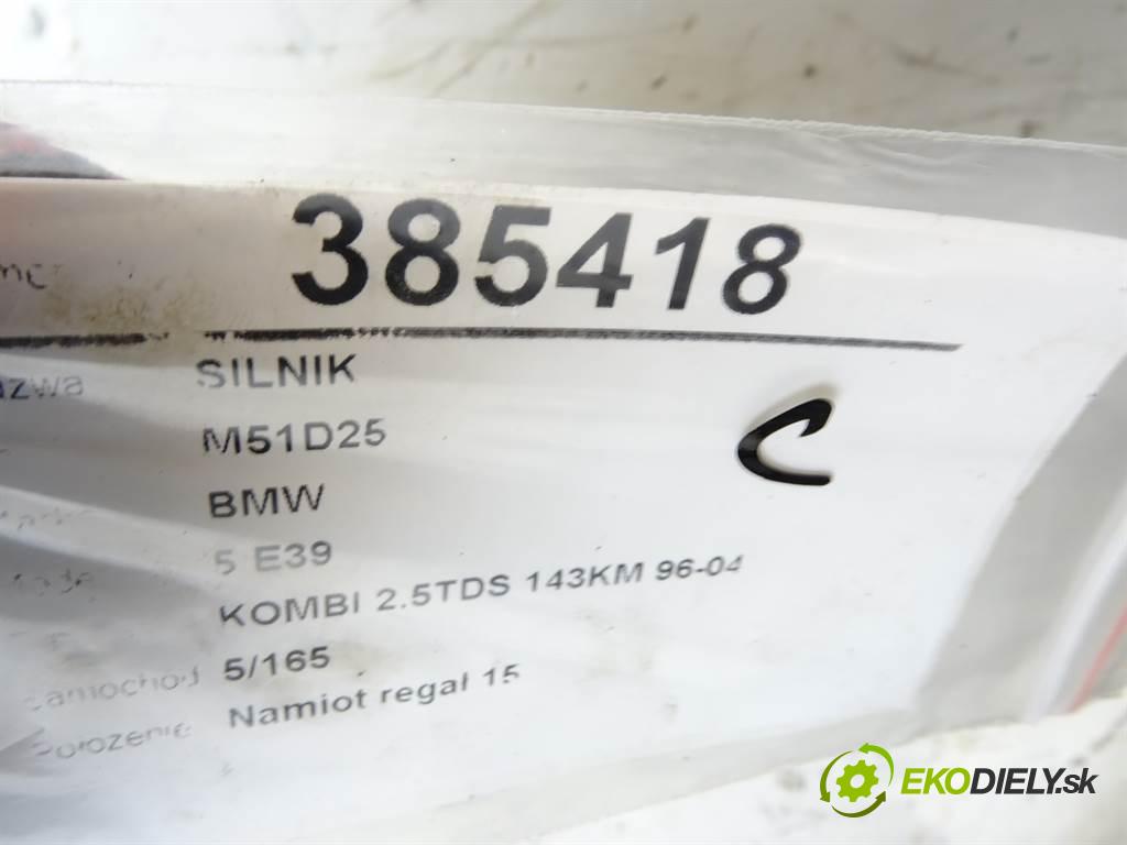 BMW 5 E39  1998 105 kW KOMBI 2.5TDS 143KM 96-04 2500 Motor M51D25 (Motory (kompletné))