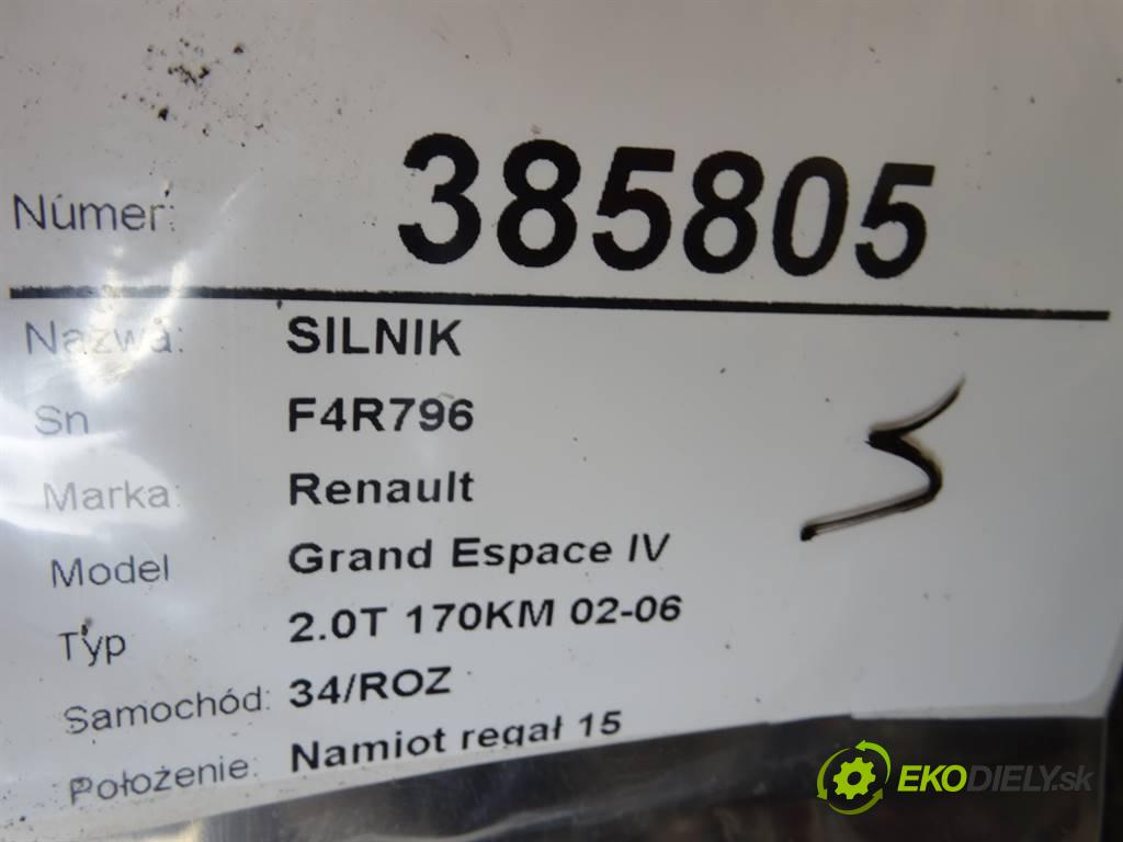 Renault Grand Espace IV  2005 170KM 2.0T 170KM 02-06 2000 motor F4R796 (Motory (kompletní))
