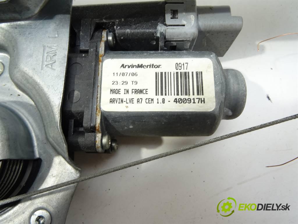 Peugeot 207  2006 66 kW HATCHBACK 5D 1.6HDI 90KM 06-12 1600 mechanismus okna přední část levý 400917H