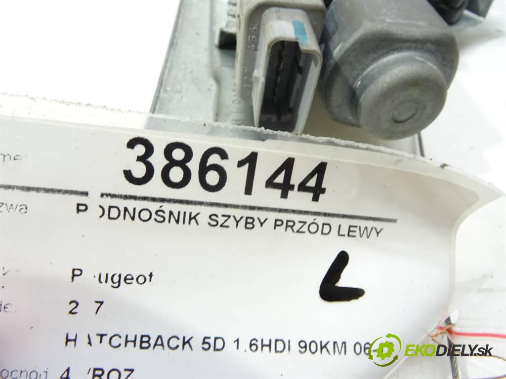 Peugeot 207  2006 66 kW HATCHBACK 5D 1.6HDI 90KM 06-12 1600 mechanismus okna přední část levý 400917H