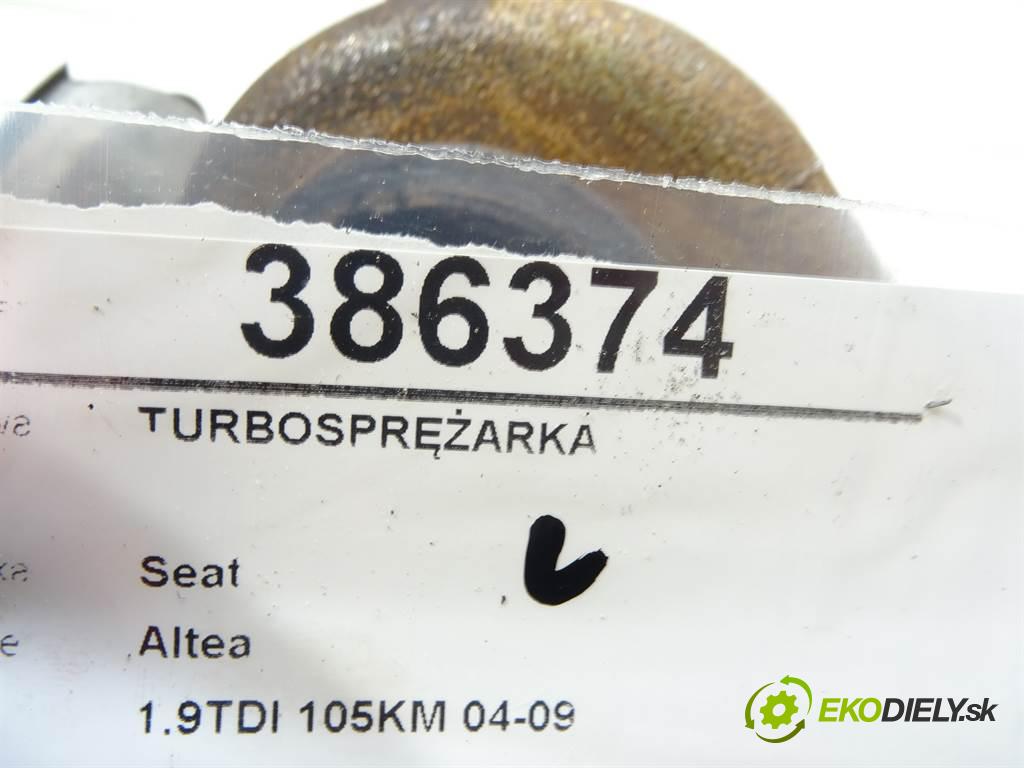 Seat Altea  2006  1.9TDI 105KM 04-09 1900 Turbodúchadlo,turbo 038253016K (Turbodúchadlá (kompletné))