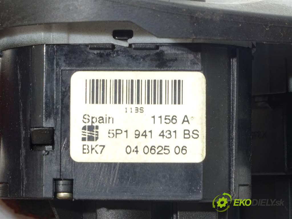 Seat Altea  2006  1.9TDI 105KM 04-09 1900 Spínač svetiel na prístrojovej doske 5P1941431BS (Prepínače, spínače, tlačidlá a ovládače kúrenia)