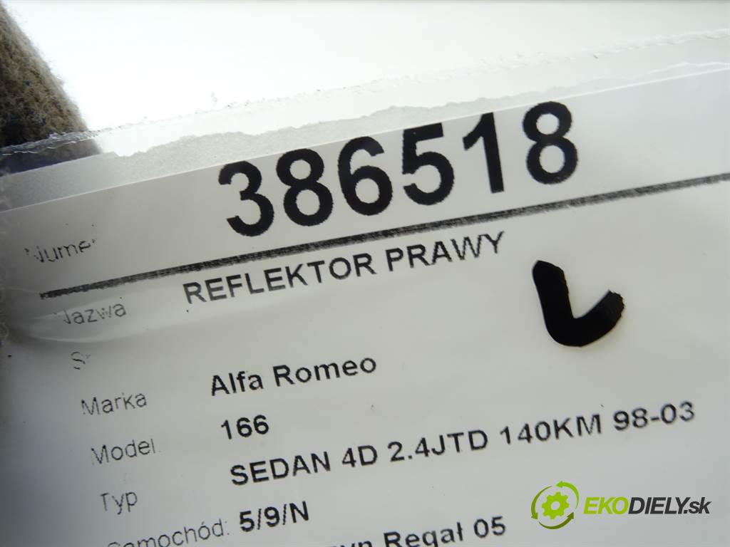 Alfa Romeo 166  2001  SEDAN 4D 2.4JTD 140KM 98-03 2400 Svetlomet pravy  (Pravé)