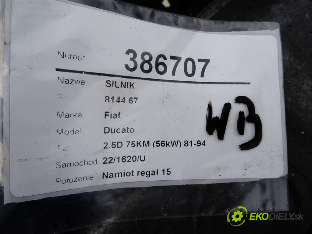 Fiat Ducato  1993  2.5D 75KM (56kW) 81-94 2500 motor 8144.67 (Motory (kompletní))