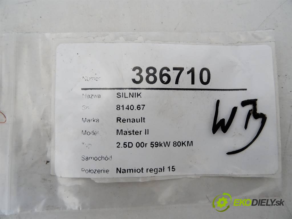 Renault Master II    2.5D 00r 59kW 80KM   motor 8140.67 (Motory (kompletní))