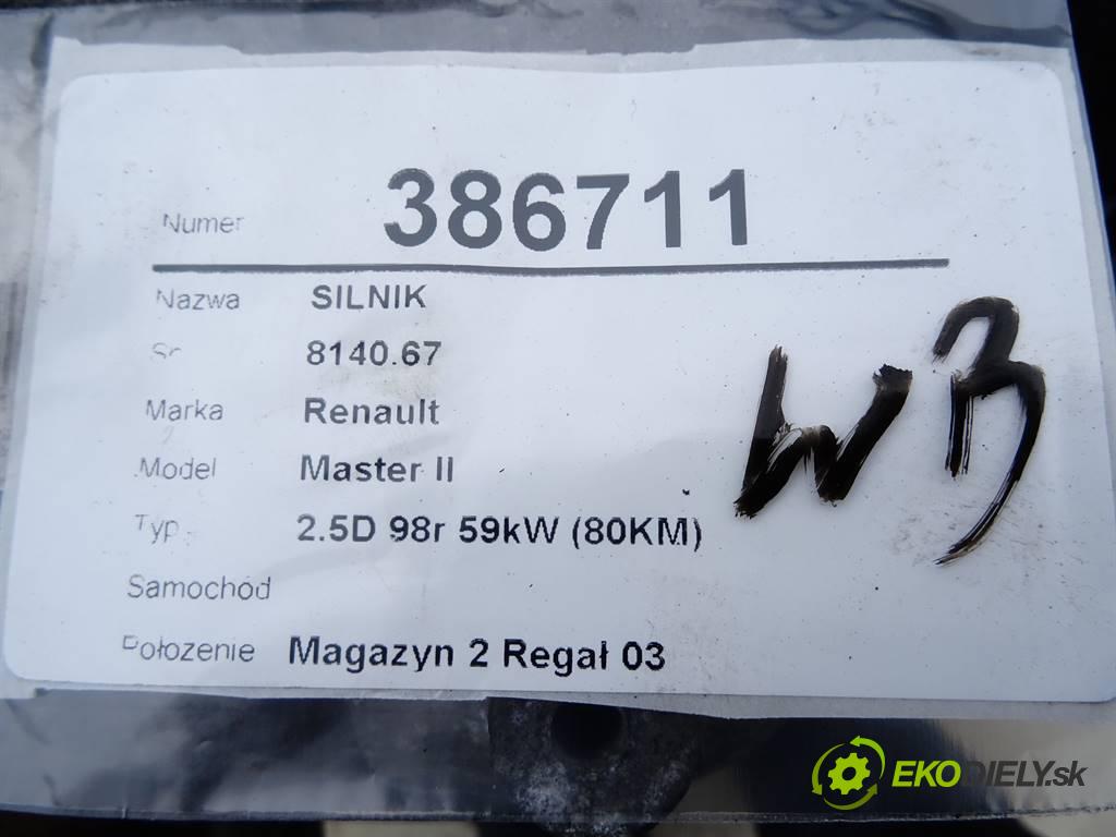 Renault Master II    2.5D 98r 59kW (80KM)  motor 8140.67 (Motory (kompletní))