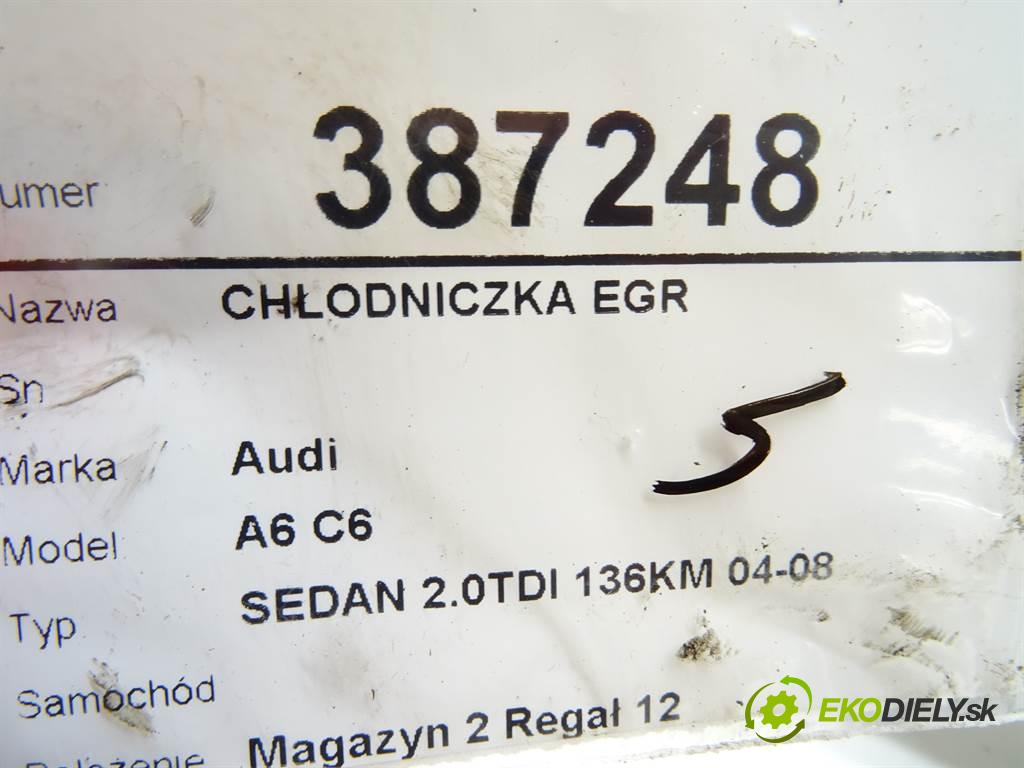 Audi A6 C6    SEDAN 2.0TDI 136KM 04-08  Chladič EGR 03G131512R (EGR ventily)