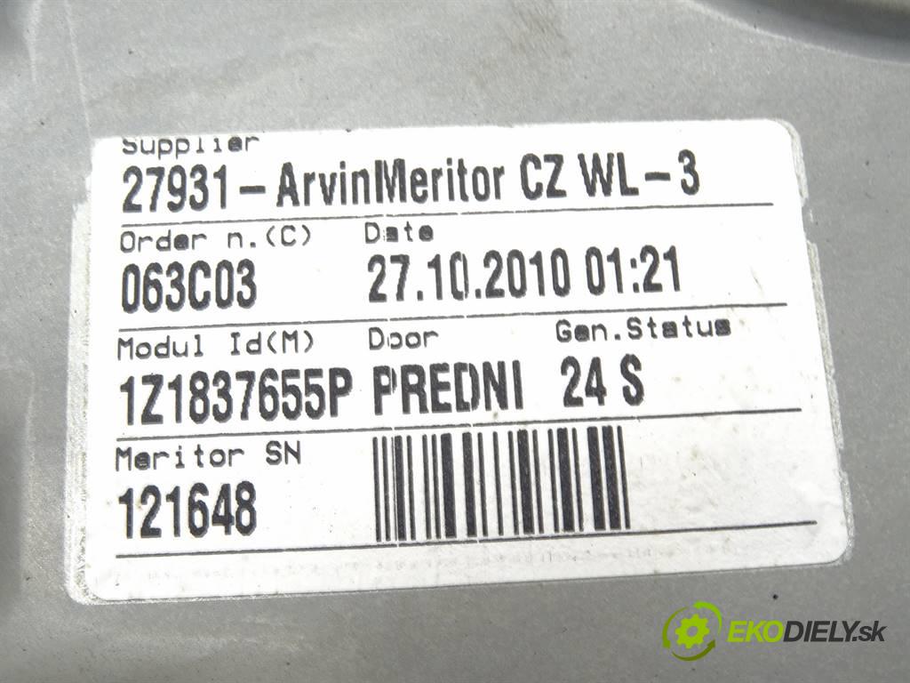 Skoda Octavia II LIFT  2010 122KM SEDAN 1.4TSI 122KM 08-13 1400 mechanismus okna přední část levý 1Z1837655P