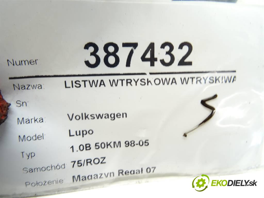 Volkswagen Lupo  1999 37 kW 1.0B 50KM 98-05 1000 Lišta vstrekovacia Vstrekovacie ventily 030133319L (Vstrekovacie lišty)