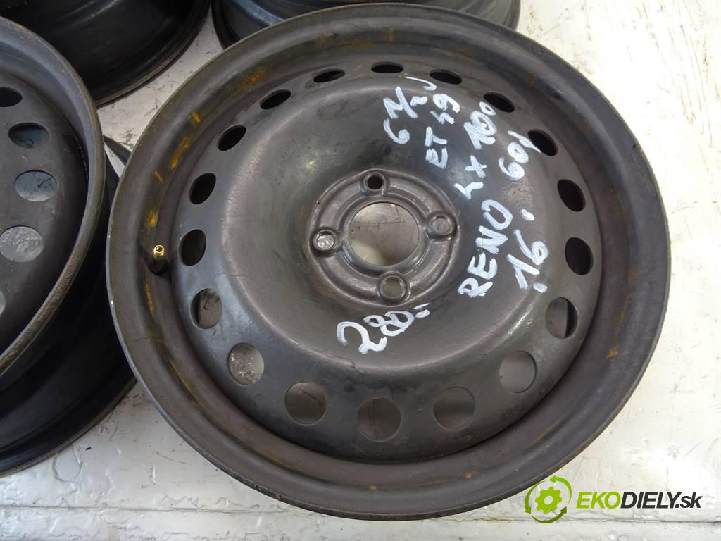Renault     16 6,5J 4X100 ET49  disky plechové 16  (Plechové)