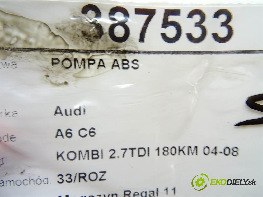 Audi A6 C6  2006 132 kW KOMBI 2.7TDI 180KM 04-08 2700 Pumpa ABS 4F0910517K (Pumpy ABS)