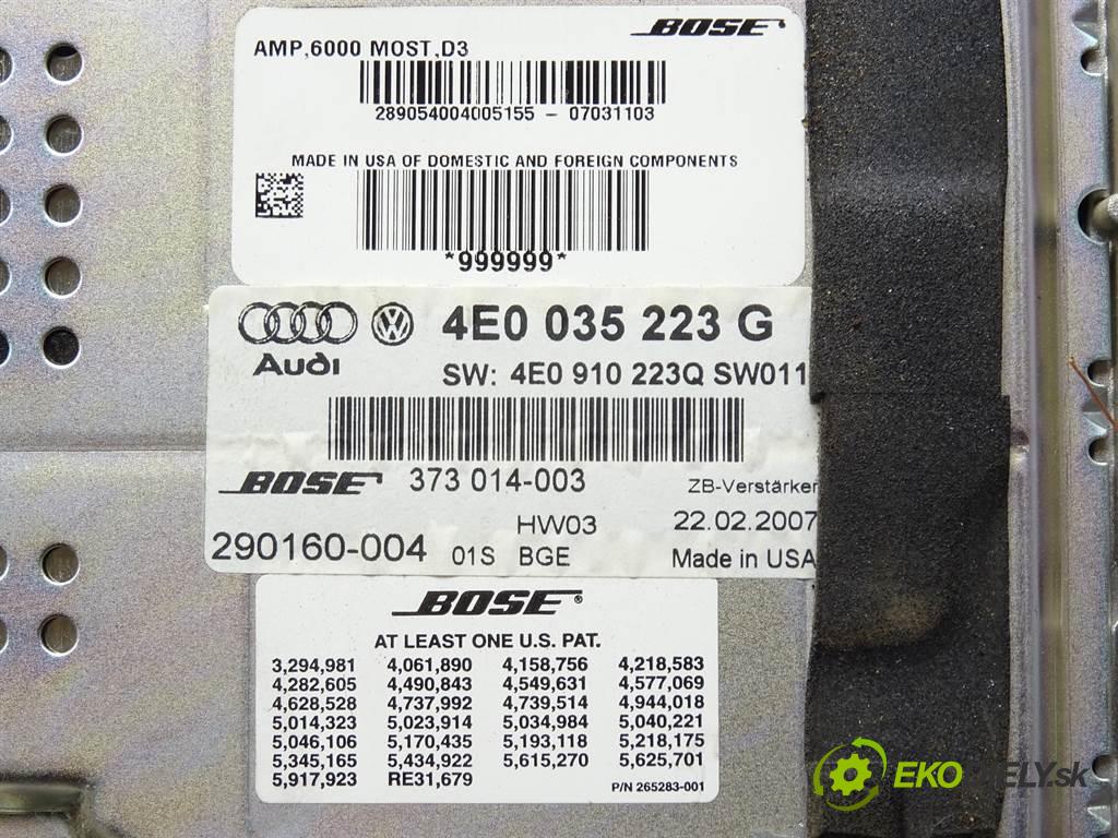 Audi A8 D3    QUATTRO SEDAN 4D 4.2FSI V8 350KM 02-09  Zosilňovač BOSE 4E0035223G (Zosilňovače)