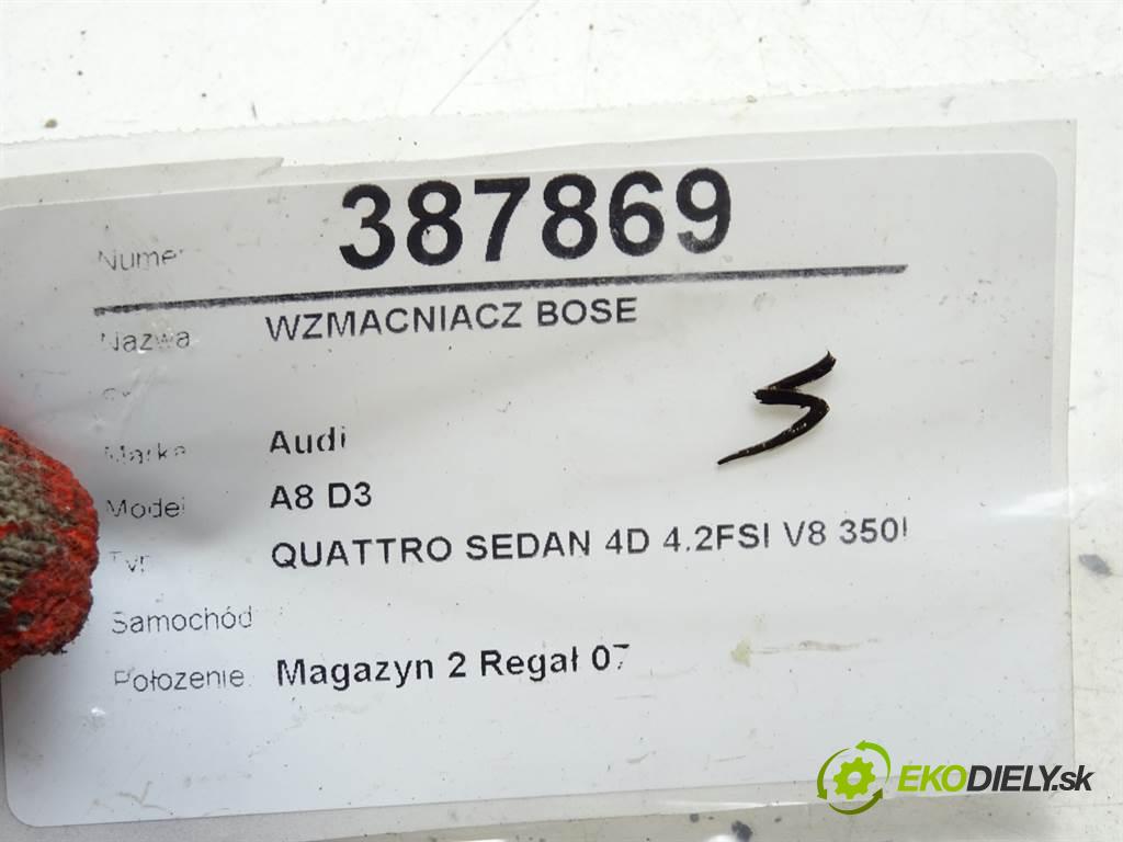 Audi A8 D3    QUATTRO SEDAN 4D 4.2FSI V8 350KM 02-09  Zosilňovač BOSE 4E0035223G (Zosilňovače)