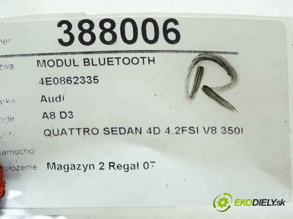 Audi A8 D3    QUATTRO SEDAN 4D 4.2FSI V8 350KM 02-09  Modul BLUETOOTH 4E0862335 (Ostatné)