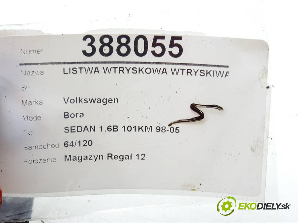Volkswagen Bora  1999 74 kW SEDAN 1.6B 101KM 98-05 1600 Lišta vstrekovacia Vstrekovacie ventily 06A133317A (Vstrekovacie lišty)
