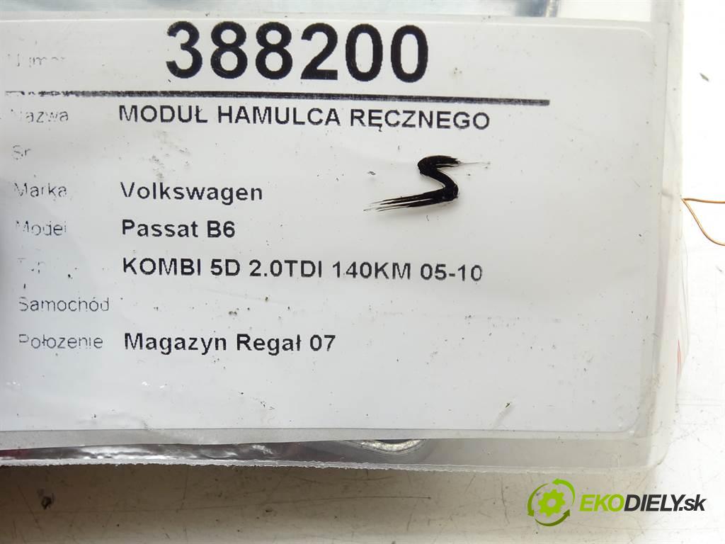 Volkswagen Passat B6    KOMBI 5D 2.0TDI 140KM 05-10  Modul brzdy ručnej brzdy 3C0907801B