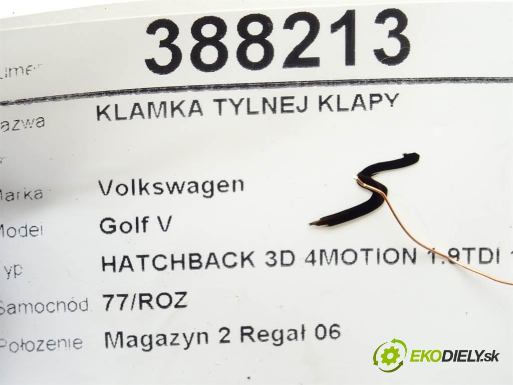Volkswagen Golf V  2007 77 kW HATCHBACK 3D 4MOTION 1.9TDI 105KM 03-09 1900 klika zadní část dveří 1K0827469F