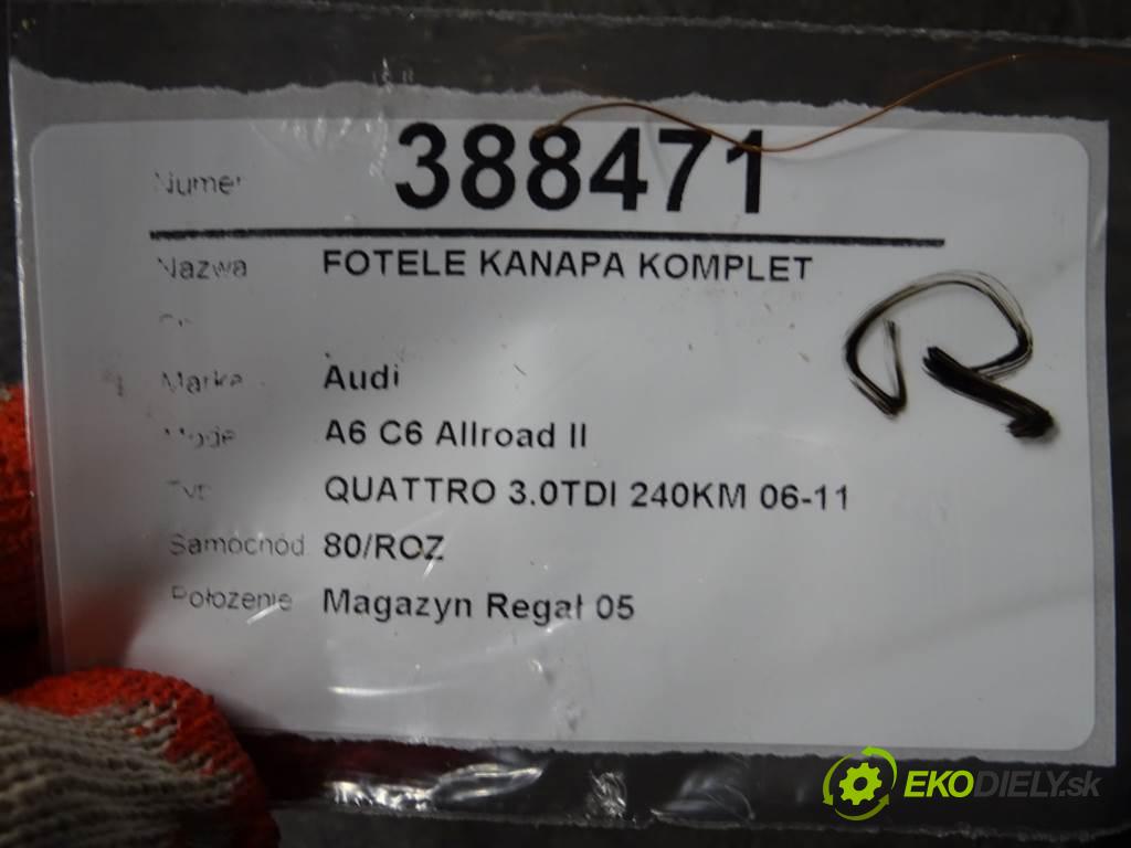 Audi A6 C6 Allroad II  2009 239KM QUATTRO 3.0TDI 240KM 06-11 3000 Sedadlá, sedačky Sedadlo
