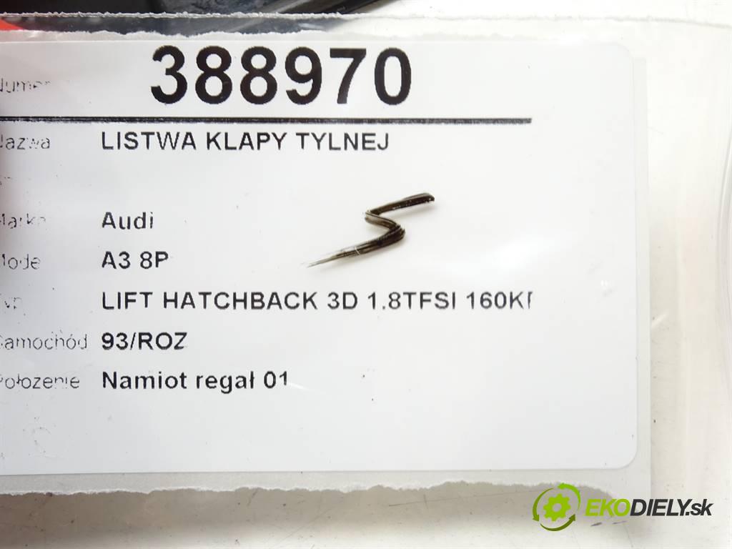 Audi A3 8P  2010 118 kW LIFT HATCHBACK 3D 1.8TFSI 160KM 08-13 1800 Lišta dverí zad 8P4827574 (Lišty)