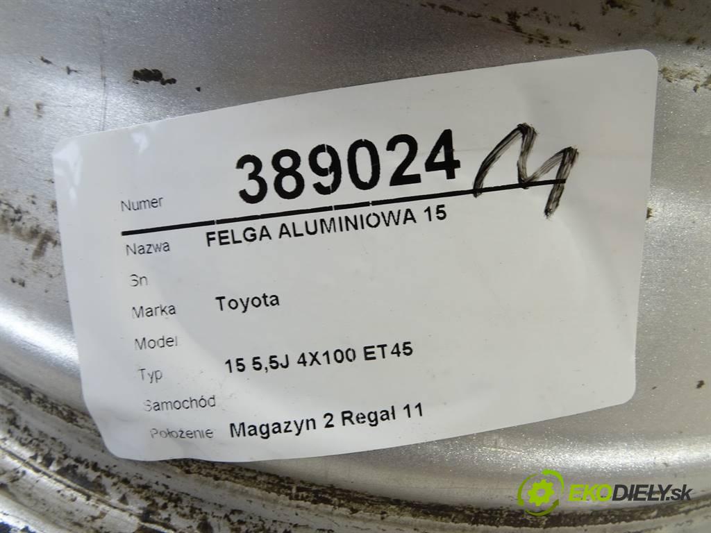 Toyota     15 5,5J 4X100 ET45  disk 15  (Hliníkové)