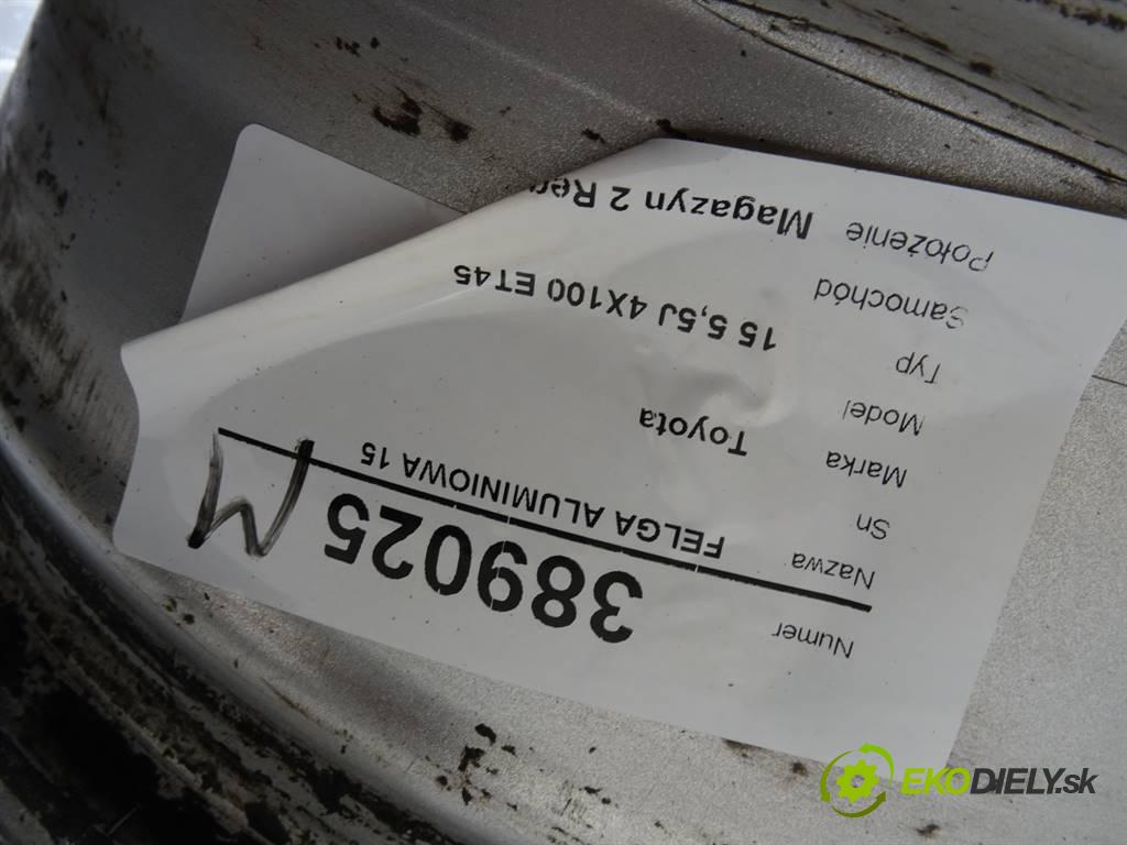Toyota     15 5,5J 4X100 ET45  disk 15  (Hliníkové)