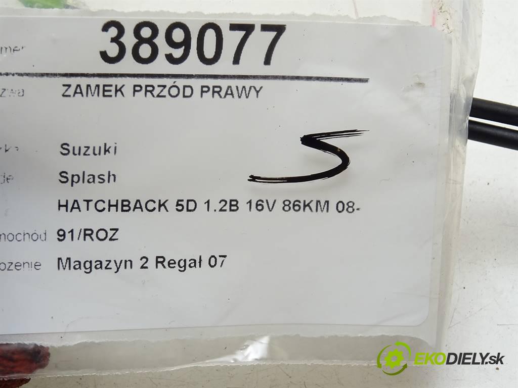 Suzuki Splash  2008 63 kW HATCHBACK 5D 1.2B 16V 86KM 08-14 1200 zámok přední část pravý 82201-51K50