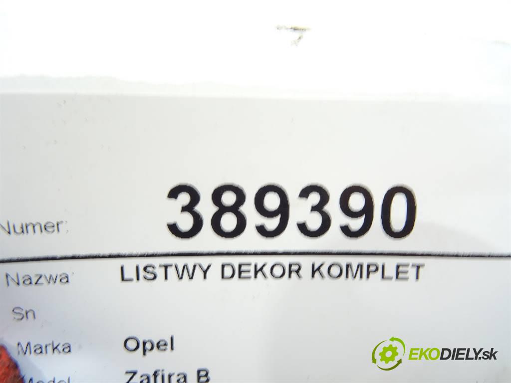 Opel Zafira B    1.8B 140KM 05-14  lišty kryt 13162510 13162516 (Lišty)