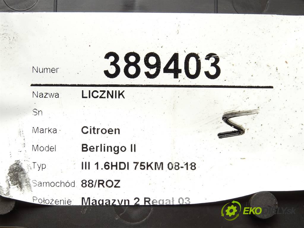 Citroen Berlingo II  2014  III 1.6HDI 75KM 08-18 1600 Prístrojovka 5550013101 (Prístrojové dosky, displeje)