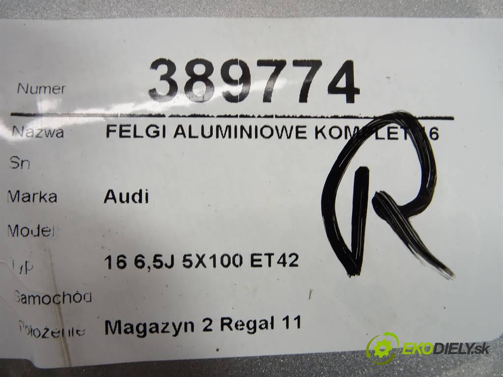 Audi     16 6,5J 5X100 ET42  disky hliníkové 16  (Hliníkové)