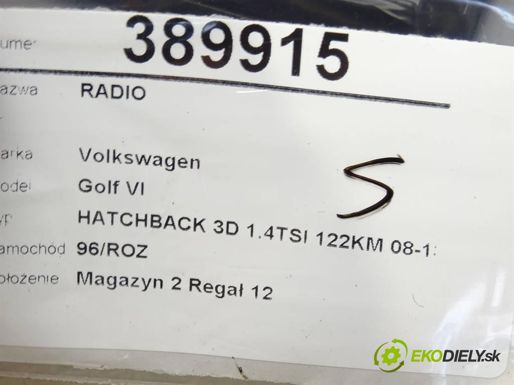 Volkswagen Golf VI  2009 90 kW HATCHBACK 3D 1.4TSI 122KM 08-13 1400 RADIO Navigácia  (Audio zariadenia)