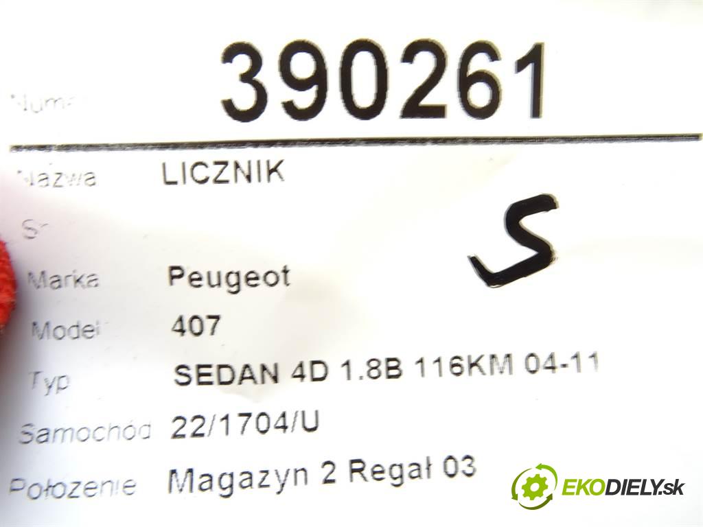 Peugeot 407  2004 85 kW SEDAN 4D 1.8B 116KM 04-11 1800 Prístrojovka 9646259480 (Prístrojové dosky, displeje)