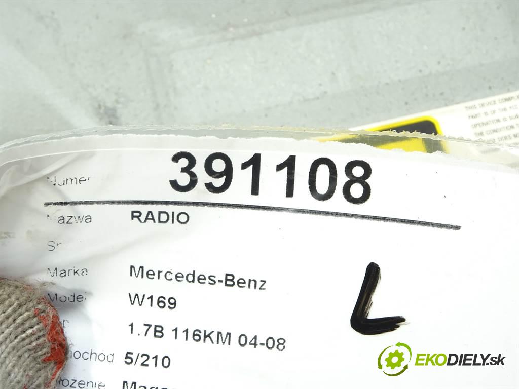 Mercedes-Benz W169  2005 85 kW 1.7B 116KM 04-08  RADIO A1698200086 (Audio zariadenia)