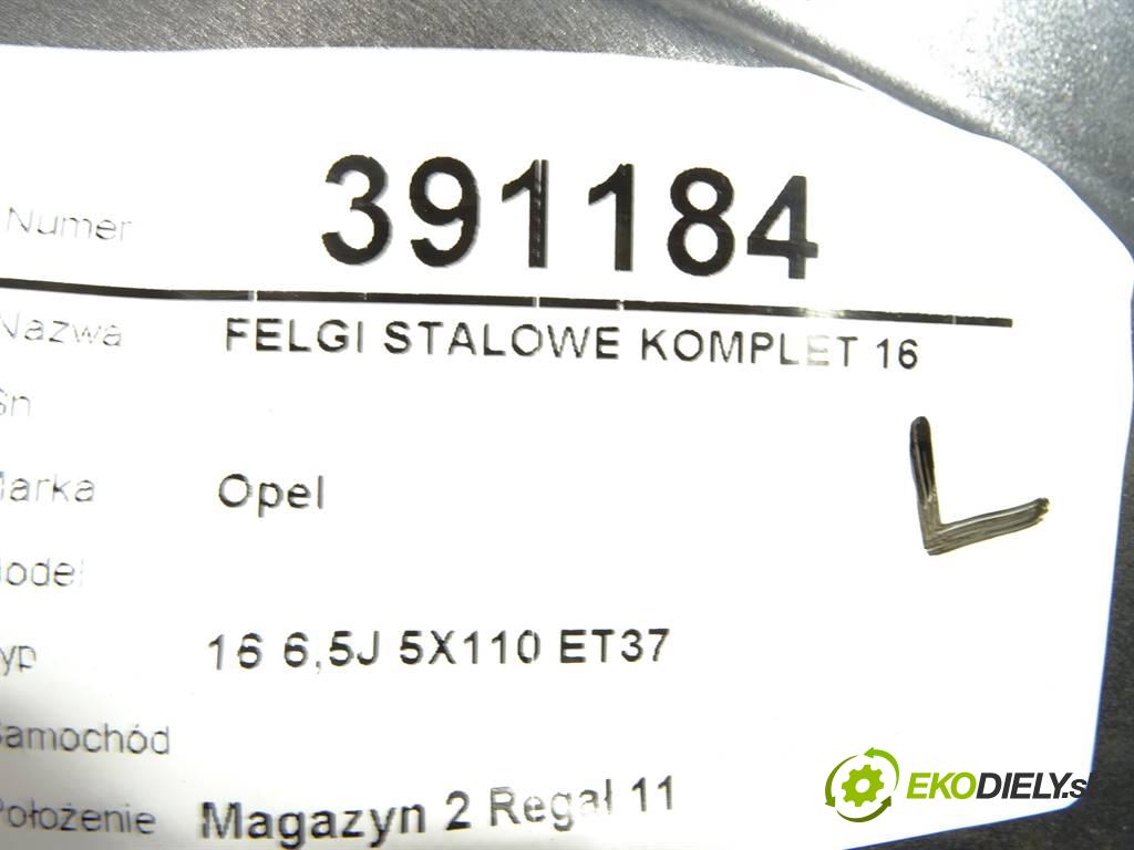 Opel     16 6,5J 5X110 ET37  disky plechové 16  (Plechové)